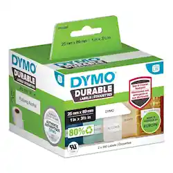 Dymo 2112285 (25x89 mm, 2 rolí) polypropylenové štítky, bílé, 2x350 ks