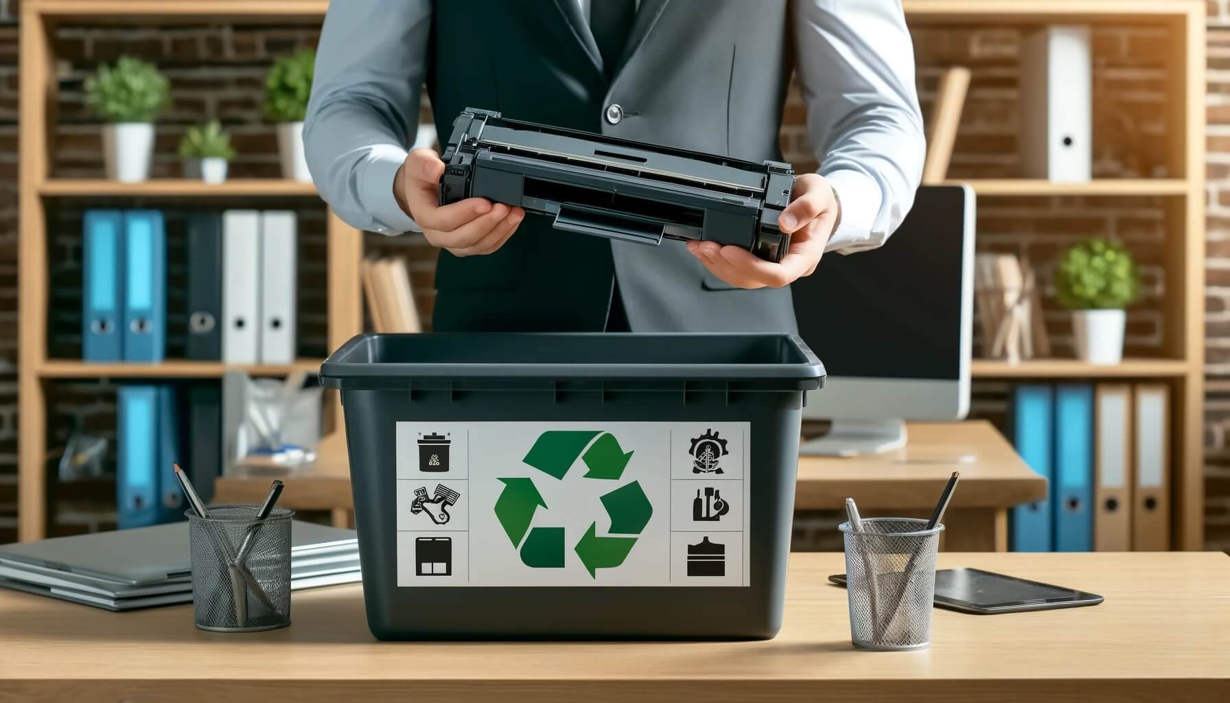 Správná likvidace a recyklace prázdných tonerových nebo inkoustových kazet je důležitá.